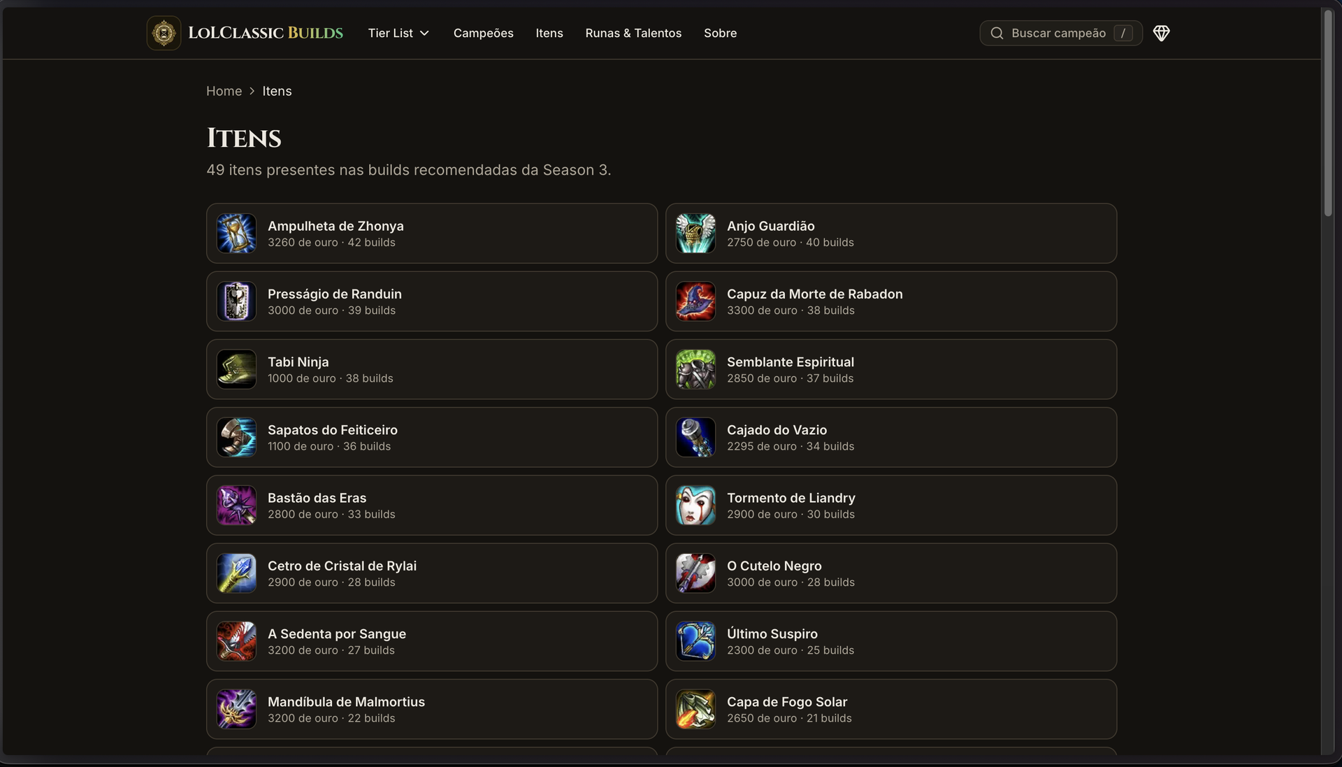 LoL Classic Builds — imagem 4